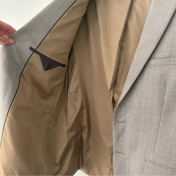 Van Heusen Flex Slim Fit Suit Blazer Jacket Light Gray Size 42R - Picture 6 of 11